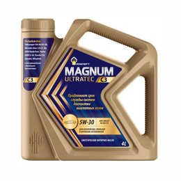 Масло моторное РОСНЕФТЬ Magnum Ultratec 5W-30 C3 (4л/3,6кг) РНПК [М]