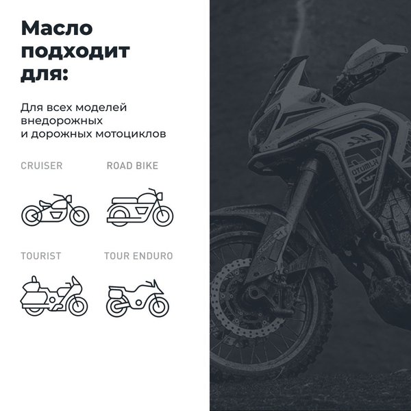 Масло моторное LAVR MOTO GT POWER 4T 20W-50 SN (1л/0,9кг) (марк.)