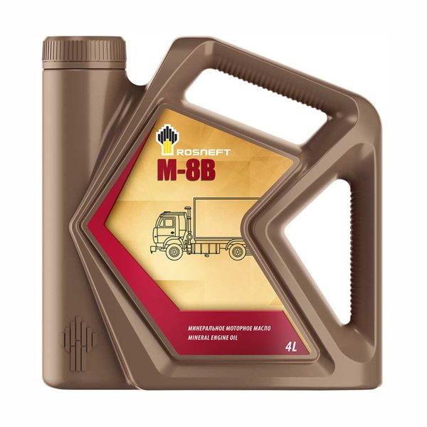 Масло моторное РОСНЕФТЬ М-8В - (4л/3,5кг) АНХК [М]