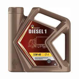 Масло моторное РОСНЕФТЬ Diesel 1 15W-40 CF-4 (4л/3,5кг) АНХК [М]